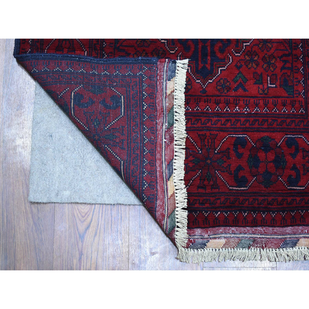 2'7" x 13'0" New Hand Knotted Red Wool Runner Oriental Rug - MOA10271372