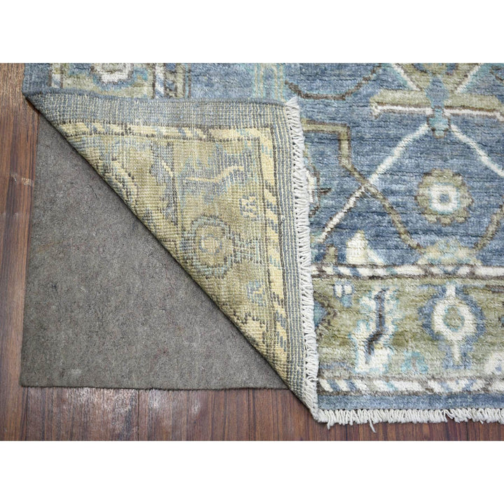 4'2" x 5'9" New Hand Knotted Grey Wool Rectangle Oriental Rug - MOA10271391