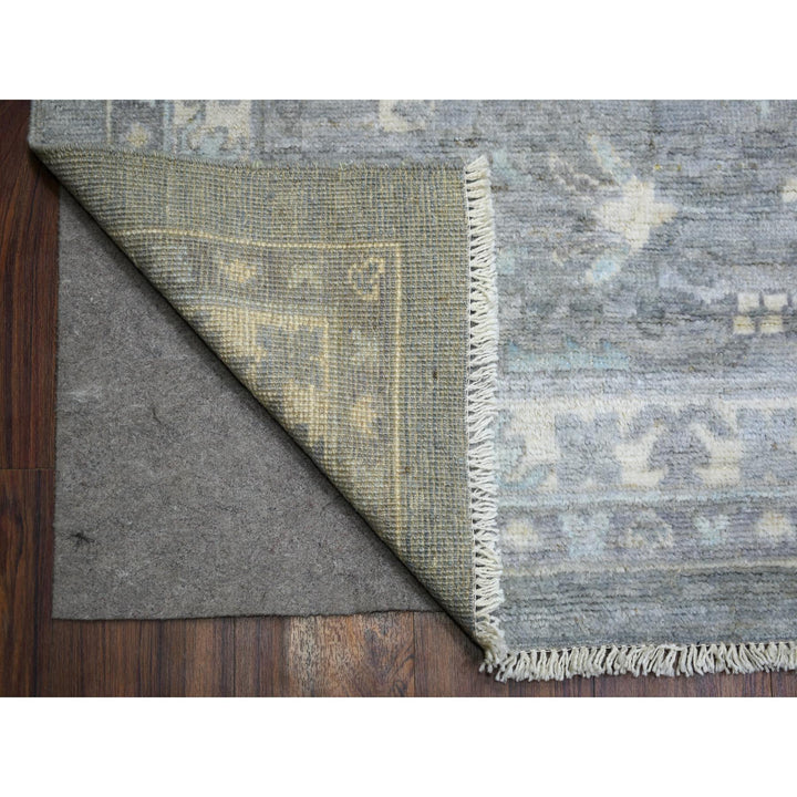 12'0" x 15'2" New Hand Knotted Grey Wool Rectangle Oriental Rug - MOA10271479