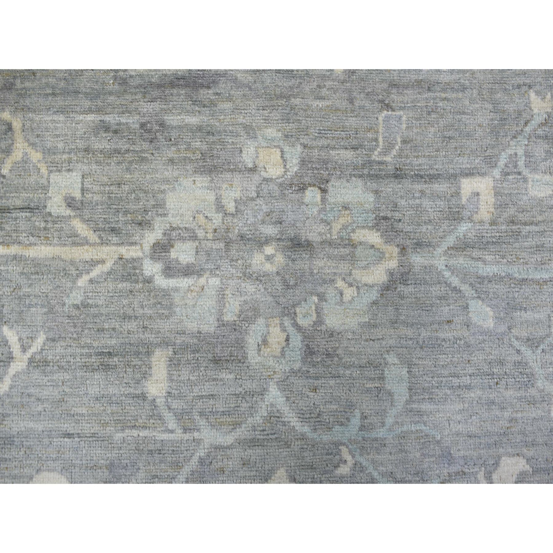 12'0" x 15'2" New Hand Knotted Grey Wool Rectangle Oriental Rug - MOA10271479