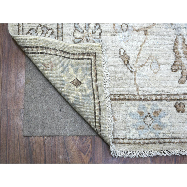 2'10" x 13'9" New Hand Knotted Grey Wool Runner Oriental Rug - MOA10271499