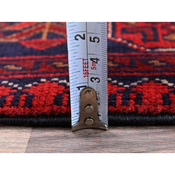 2'7" x 3'9" New Hand Knotted Red Wool Rectangle Oriental Rug - MOA102714
