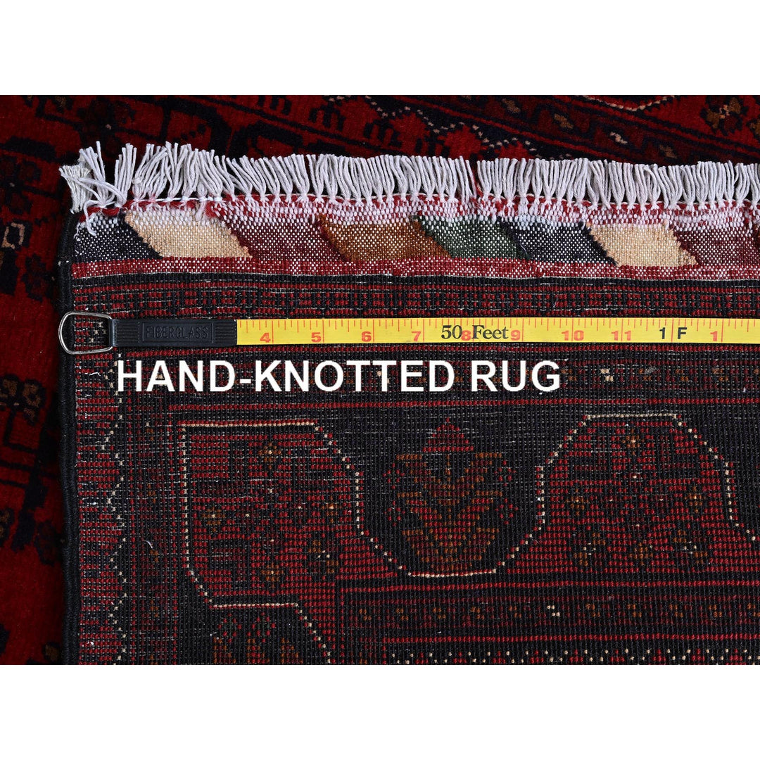 2'7" x 3'9" New Hand Knotted Red Wool Rectangle Oriental Rug - MOA102714