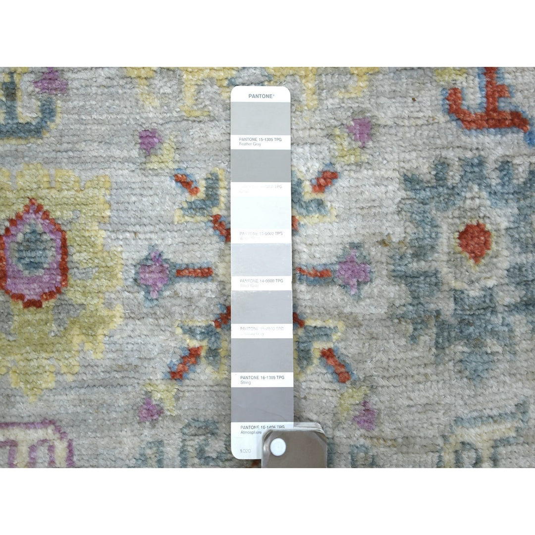 2'8" x 9'10" New Hand Knotted Grey Wool Runner Oriental Rug - MOA10271504