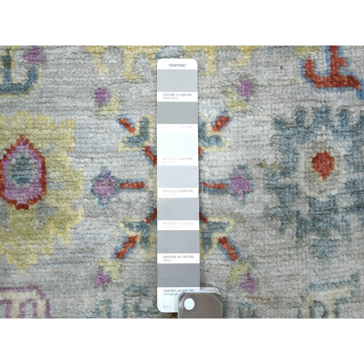 2'8" x 9'10" New Hand Knotted Grey Wool Runner Oriental Rug - MOA10271504