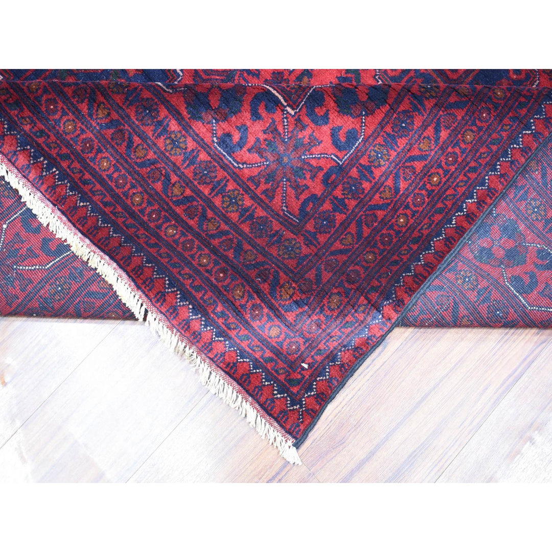 9'7" x 12'9" New Hand Knotted Red Wool Rectangle Oriental Rug - MOA10271539