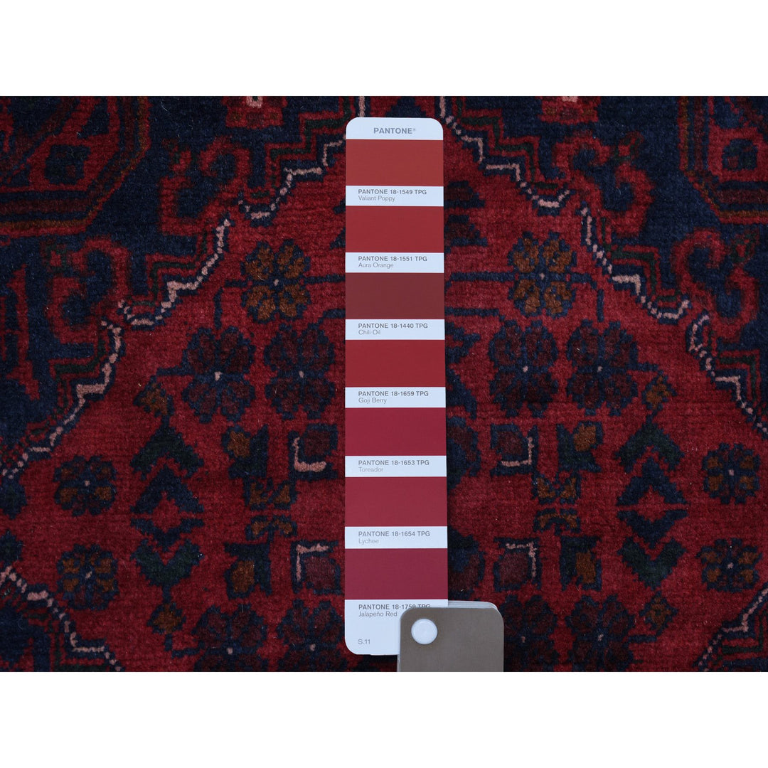 9'7" x 12'9" New Hand Knotted Red Wool Rectangle Oriental Rug - MOA10271539