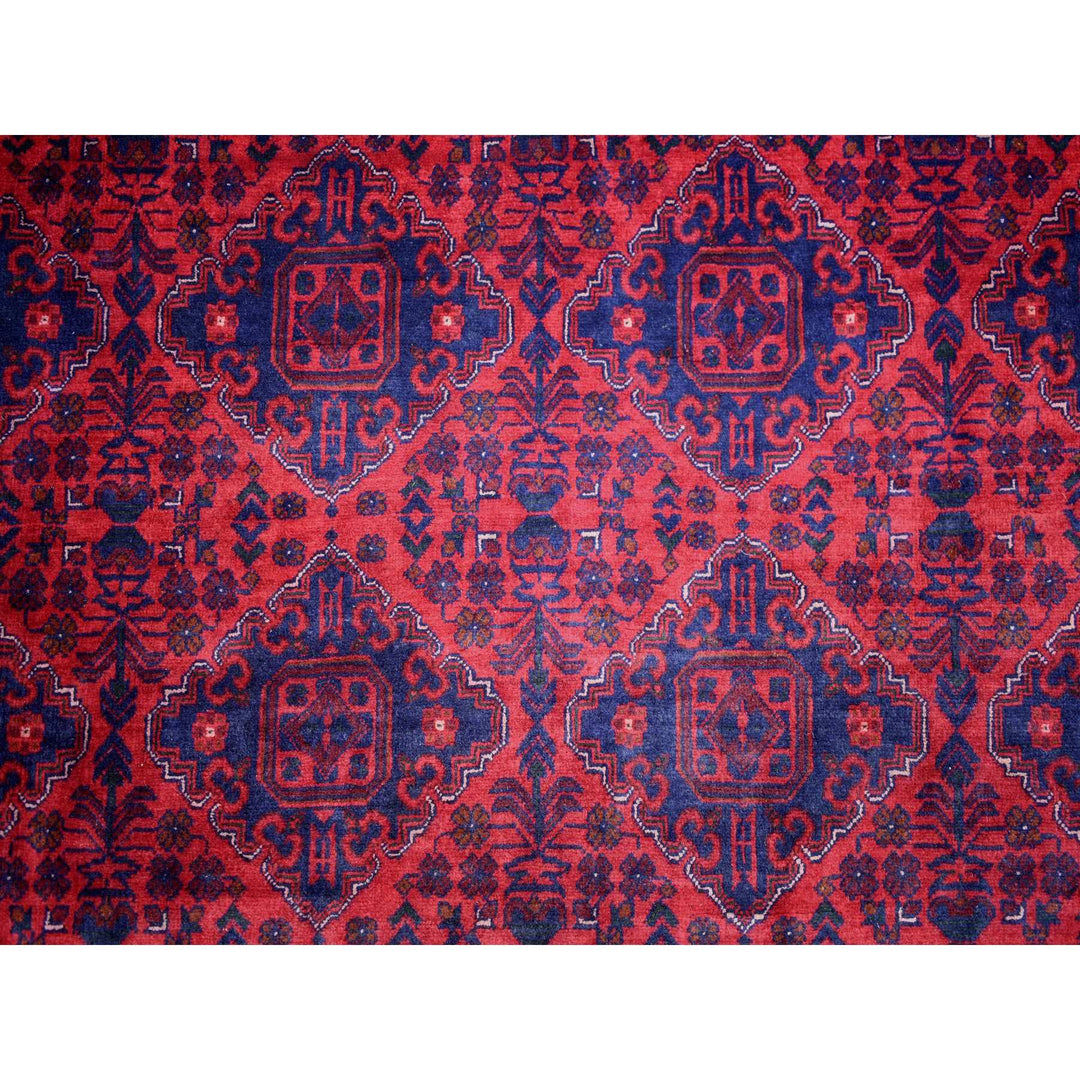 9'7" x 12'9" New Hand Knotted Red Wool Rectangle Oriental Rug - MOA10271539