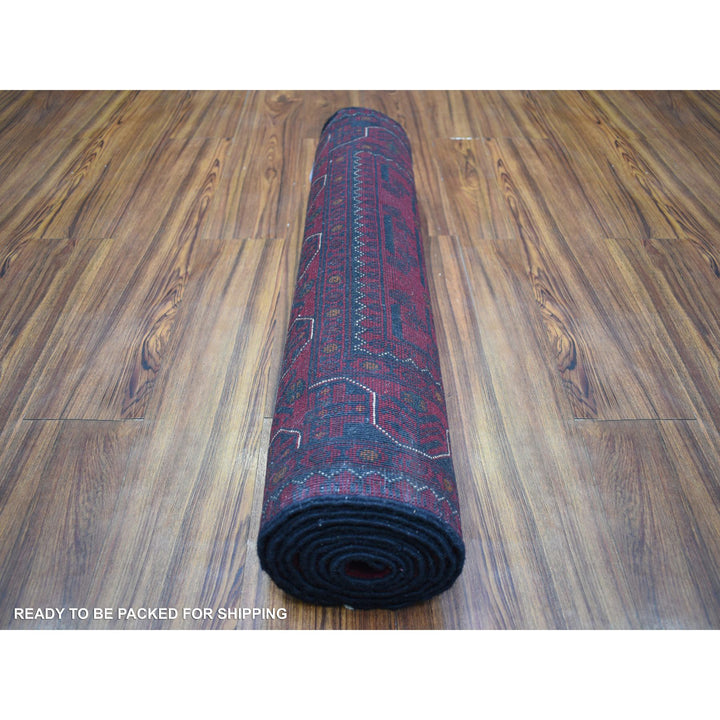 3'0" x 9'6" New Hand Knotted Red Wool Runner Oriental Rug - MOA10271541