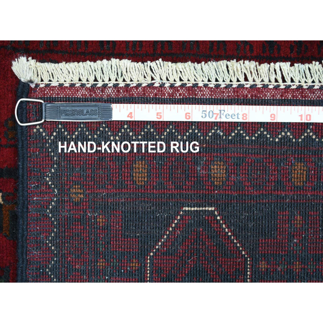 3'0" x 9'6" New Hand Knotted Red Wool Runner Oriental Rug - MOA10271541