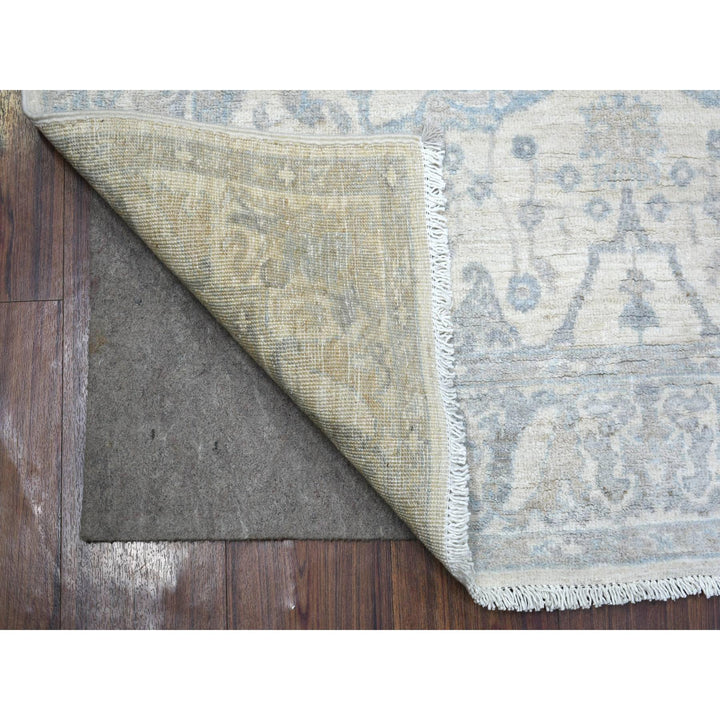 3'9" x 6'0" New Hand Knotted Ivory Wool Rectangle Oriental Rug - MOA10271566