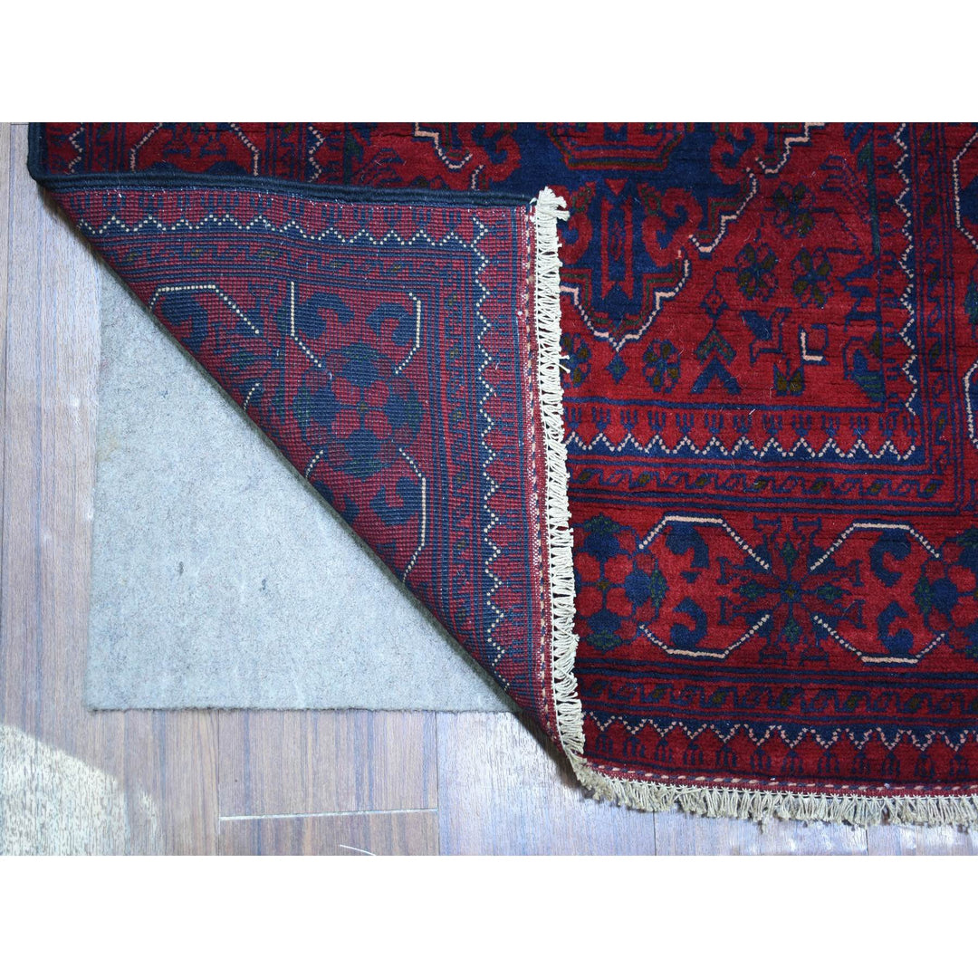 2'9" x 12'5" New Hand Knotted Red Wool Runner Oriental Rug - MOA10271568