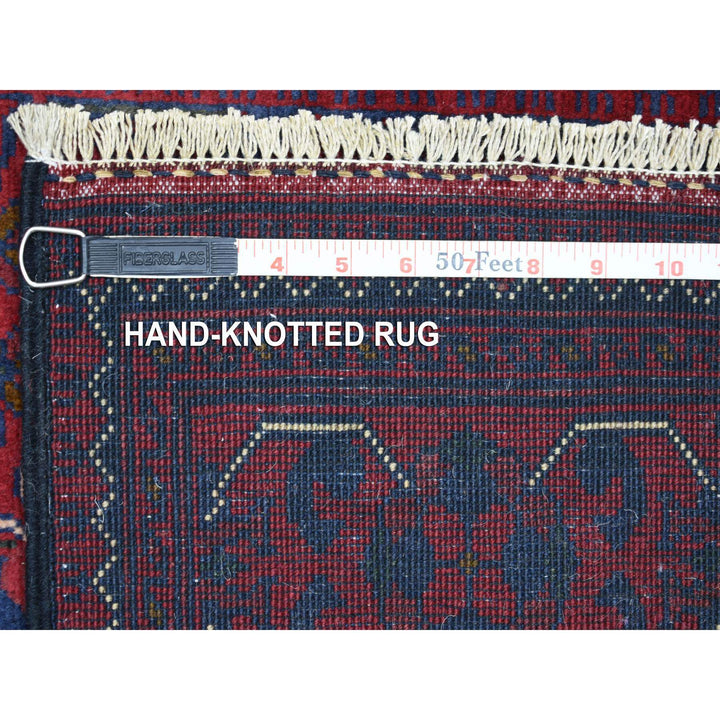 2'9" x 12'5" New Hand Knotted Red Wool Runner Oriental Rug - MOA10271568