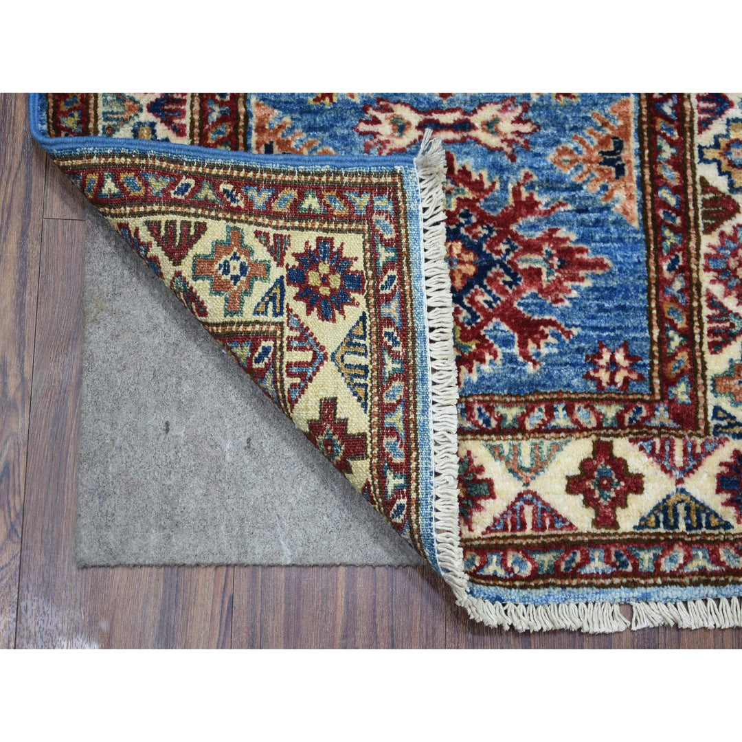 2'0" x 2'9" New Hand Knotted Blue Cotton Rectangle Oriental Rug - MOA10271584