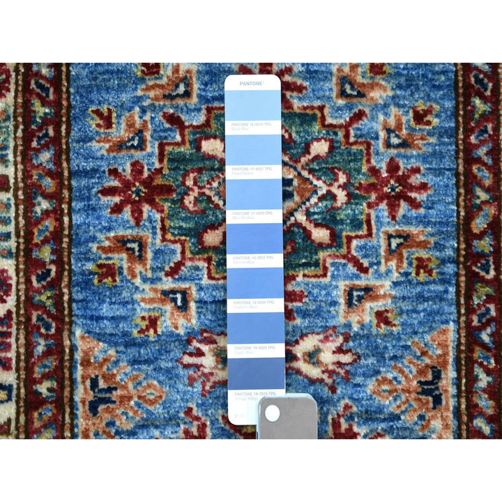 2'0" x 2'9" New Hand Knotted Blue Cotton Rectangle Oriental Rug - MOA10271584