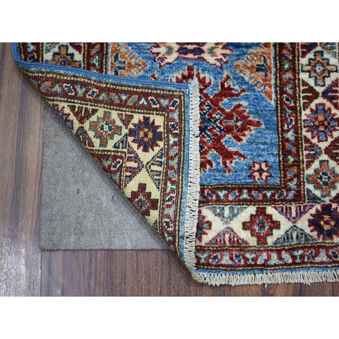 2'1" x 2'10" New Hand Knotted Blue Cotton Rectangle Oriental Rug - MOA10271586