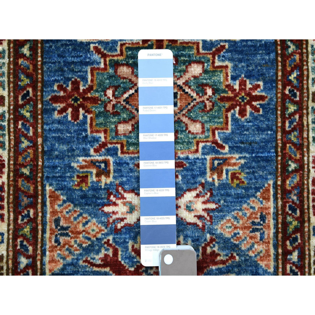 2'0" x 3'0" New Hand Knotted Blue Wool Rectangle Oriental Rug - MOA10271595