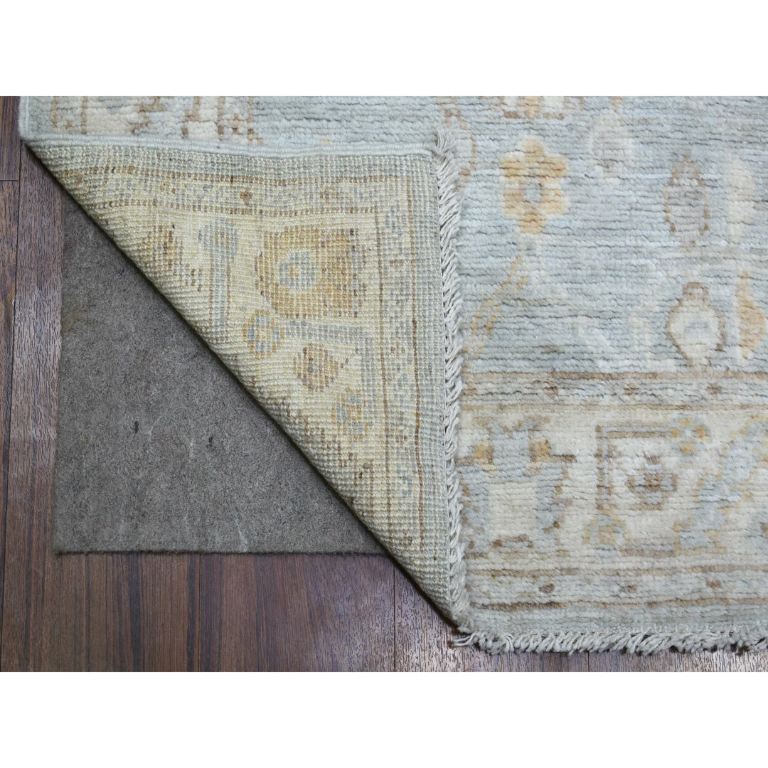 2'9" x 13'9" New Hand Knotted Blue Wool Runner Oriental Rug - MOA10271639