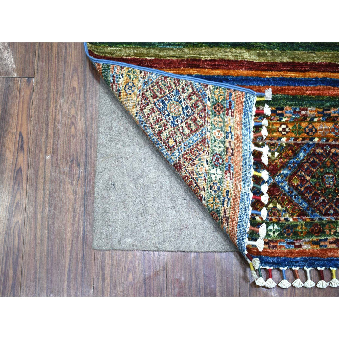 2'0" x 3'2" New Hand Knotted Multicolored Wool Rectangle Oriental Rug - MOA10271664