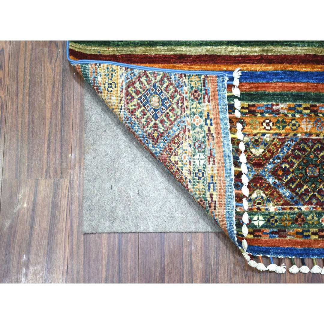 2'0" x 3'2" New Hand Knotted Multicolored Wool Rectangle Oriental Rug - MOA10271668