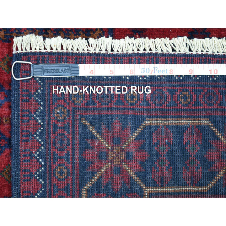 3'4" x 5'0" New Hand Knotted Red Wool Rectangle Oriental Rug - MOA10271692