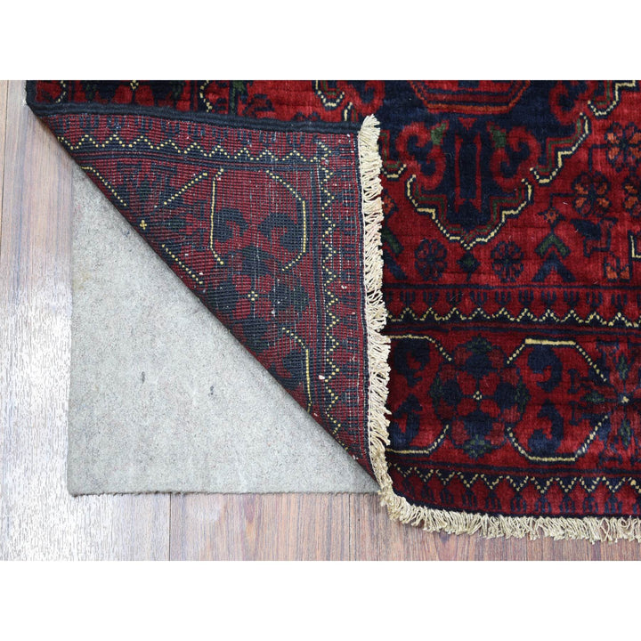 2'6" x 3'10" New Hand Knotted Red Wool Rectangle Oriental Rug - MOA10271699