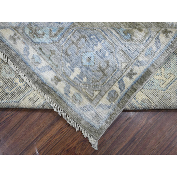 8'0" x 9'9" New Hand Knotted Brown Wool Rectangle Oriental Rug - MOA10271725