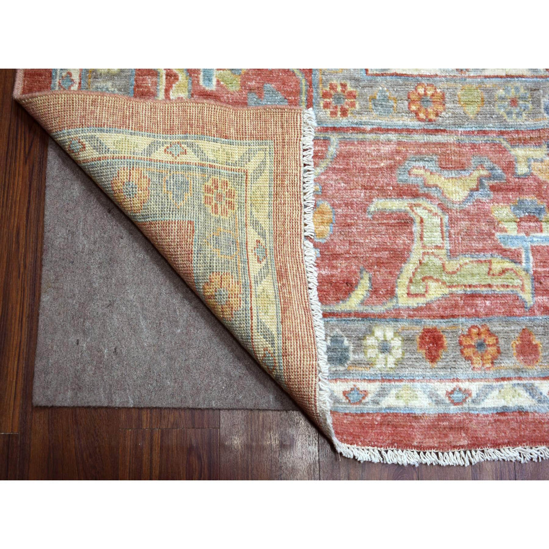 12'0" x 14'5" New Hand Knotted Pink Wool Rectangle Oriental Rug - MOA10271748