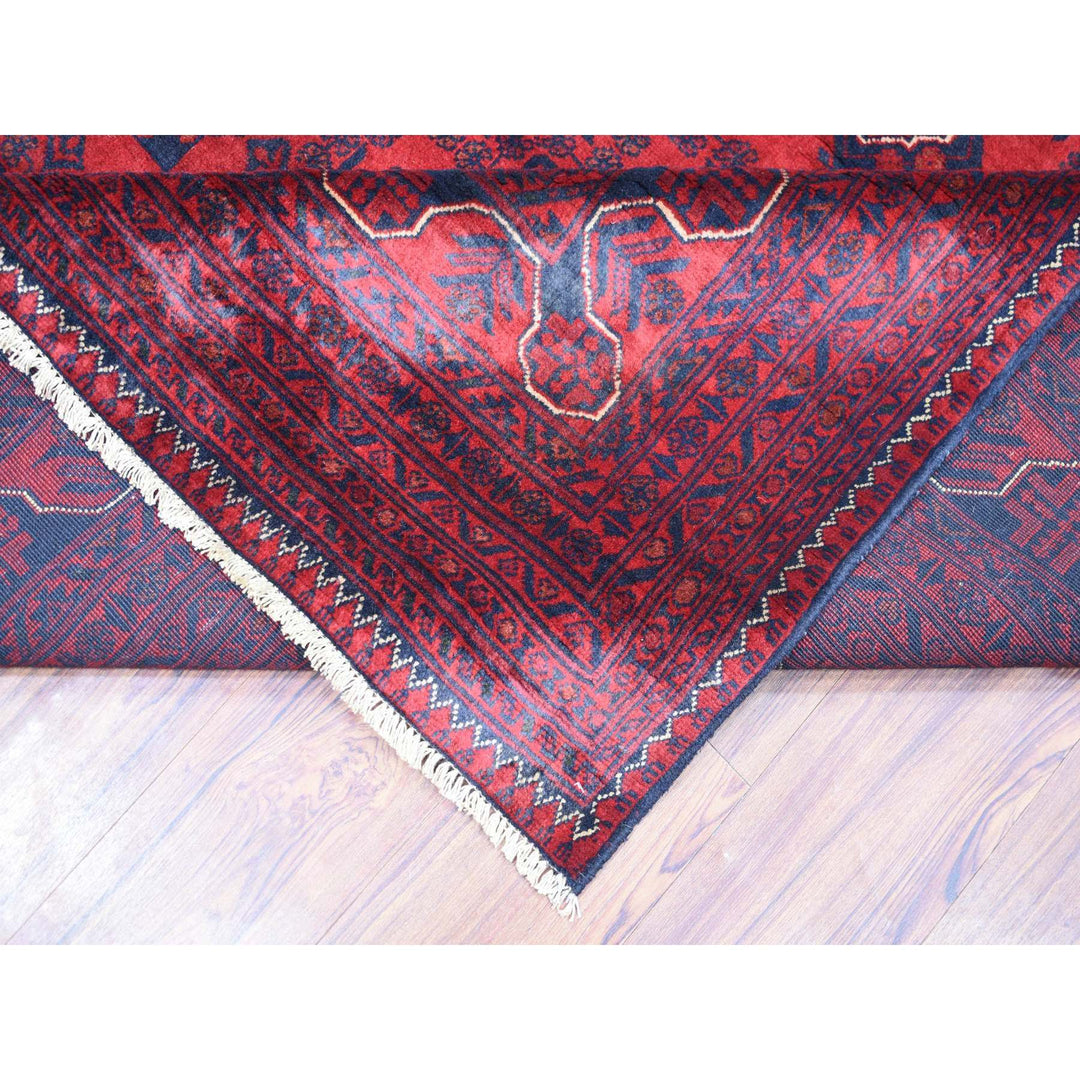 9'10" x 12'6" New Hand Knotted Red Wool Rectangle Oriental Rug - MOA10271778