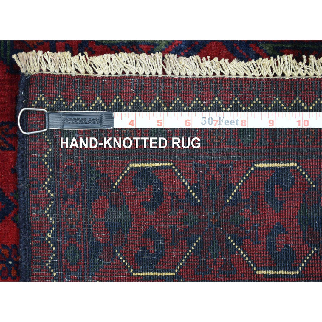 2'9" x 4'3" New Hand Knotted Red Wool Rectangle Oriental Rug - MOA10271780