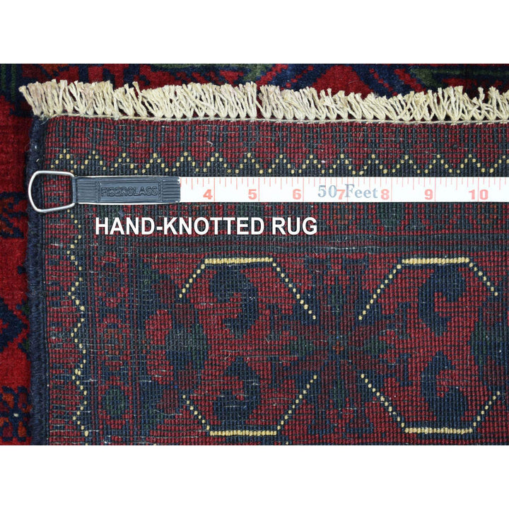 2'9" x 4'3" New Hand Knotted Red Wool Rectangle Oriental Rug - MOA10271780