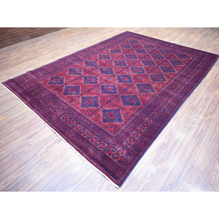 8'2" x 11'5" New Hand Knotted Red Wool Rectangle Oriental Rug - MOA10271783