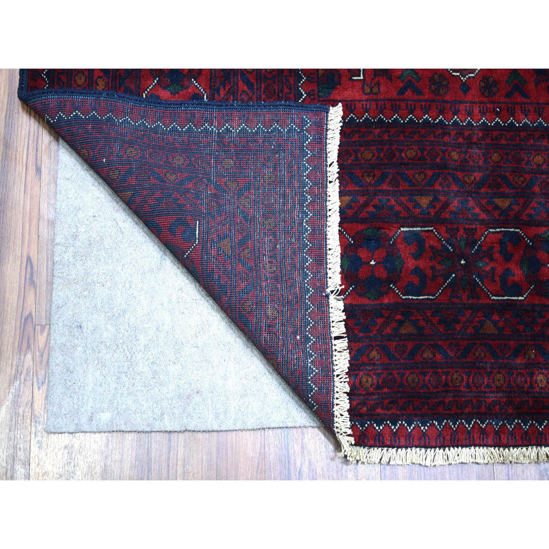 8'2" x 11'5" New Hand Knotted Red Wool Rectangle Oriental Rug - MOA10271783