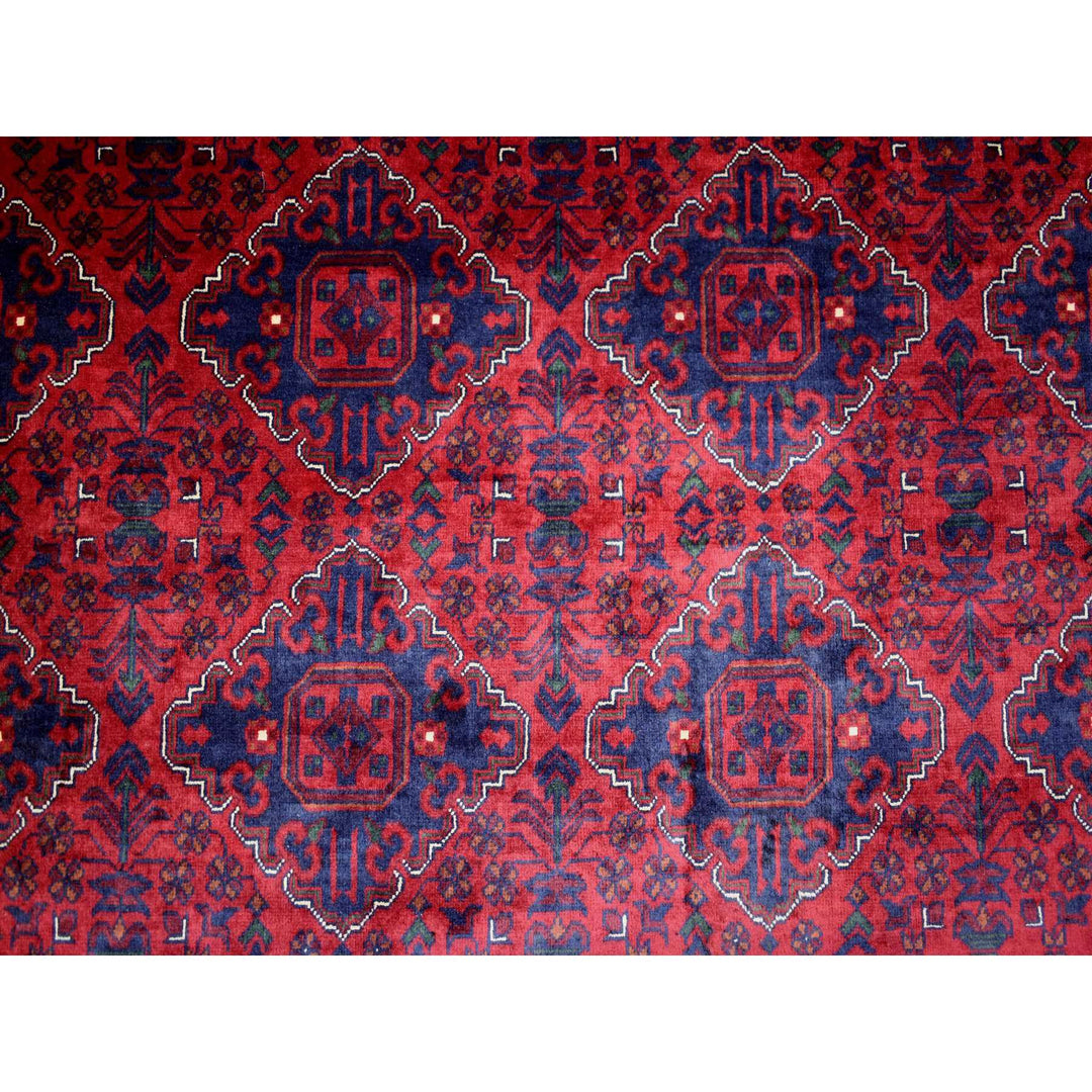 8'2" x 11'5" New Hand Knotted Red Wool Rectangle Oriental Rug - MOA10271783