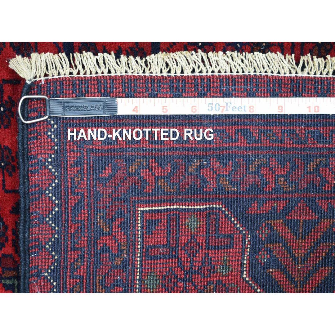 5'8" x 7'5" New Hand Knotted Red Wool Rectangle Oriental Rug - MOA10271787