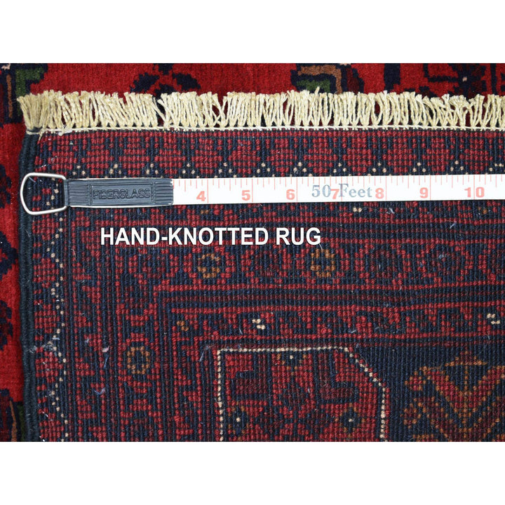 4'10" x 6'3" New Hand Knotted Red Wool Rectangle Oriental Rug - MOA10271792