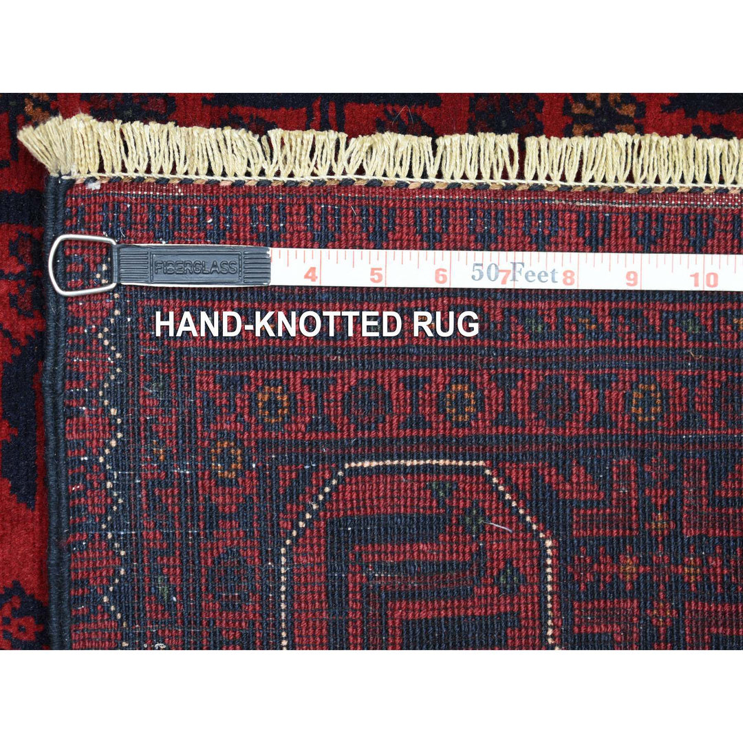 4'4" x 6'3" New Hand Knotted Red Wool Rectangle Oriental Rug - MOA10271798