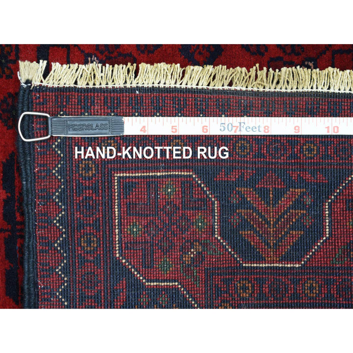 3'4" x 4'8" New Hand Knotted Red Wool Rectangle Oriental Rug - MOA10271802