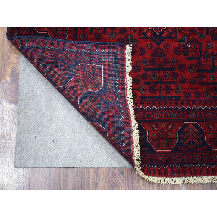 3'5" x 4'10" New Hand Knotted Red Wool Rectangle Oriental Rug - MOA10271810