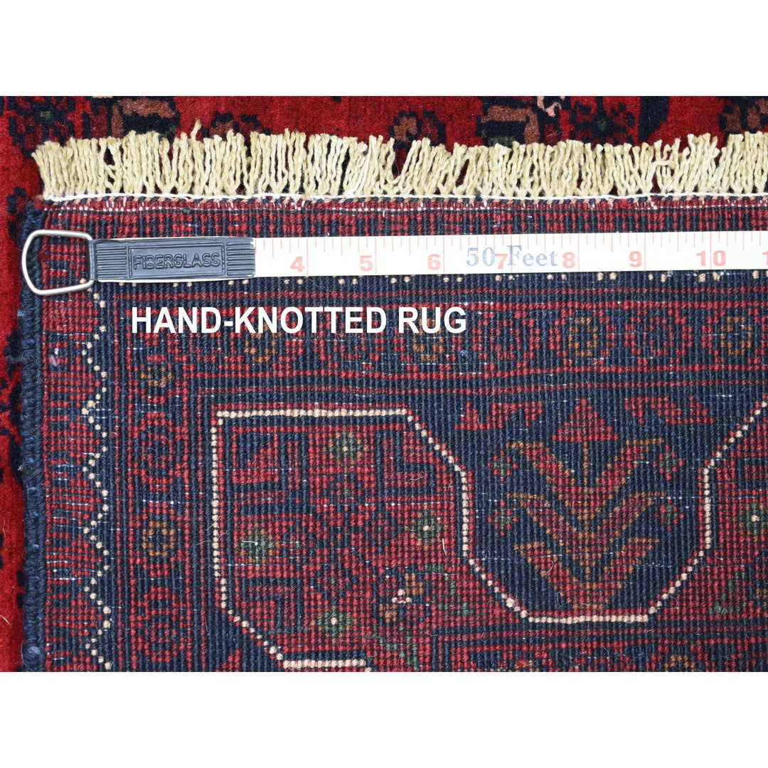 3'5" x 4'10" New Hand Knotted Red Wool Rectangle Oriental Rug - MOA10271810