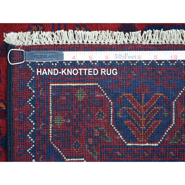 2'8" x 12'9" New Hand Knotted Red Wool Runner Oriental Rug - MOA10271811