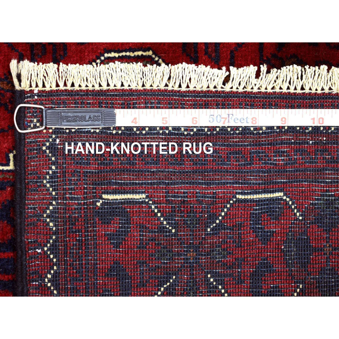 2'9" x 12'10" New Hand Knotted Red Wool Runner Oriental Rug - MOA10271812