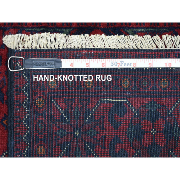 2'8" x 12'6" New Hand Knotted Red Wool Runner Oriental Rug - MOA10271814