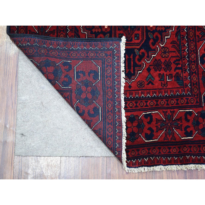 2'8" x 9'4" New Hand Knotted Red Wool Runner Oriental Rug - MOA10271818