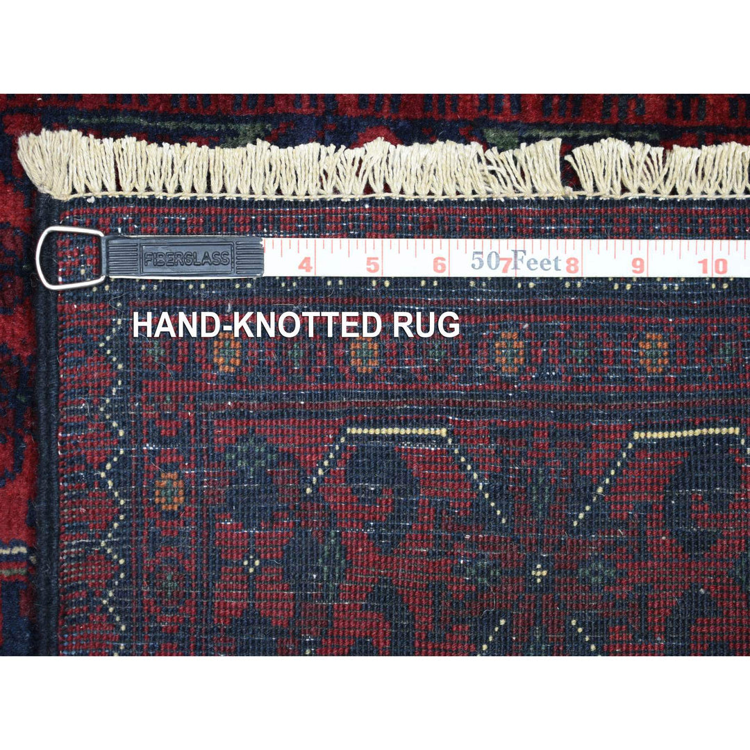 2'6" x 12'5" New Hand Knotted Red Wool Runner Oriental Rug - MOA10271819