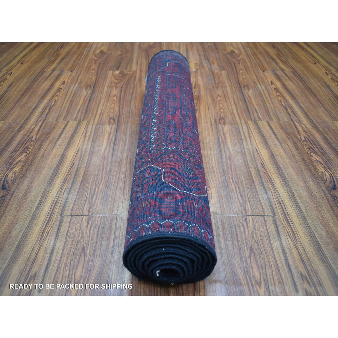 3'0" x 9'3" New Hand Knotted Red Wool Runner Oriental Rug - MOA10271821