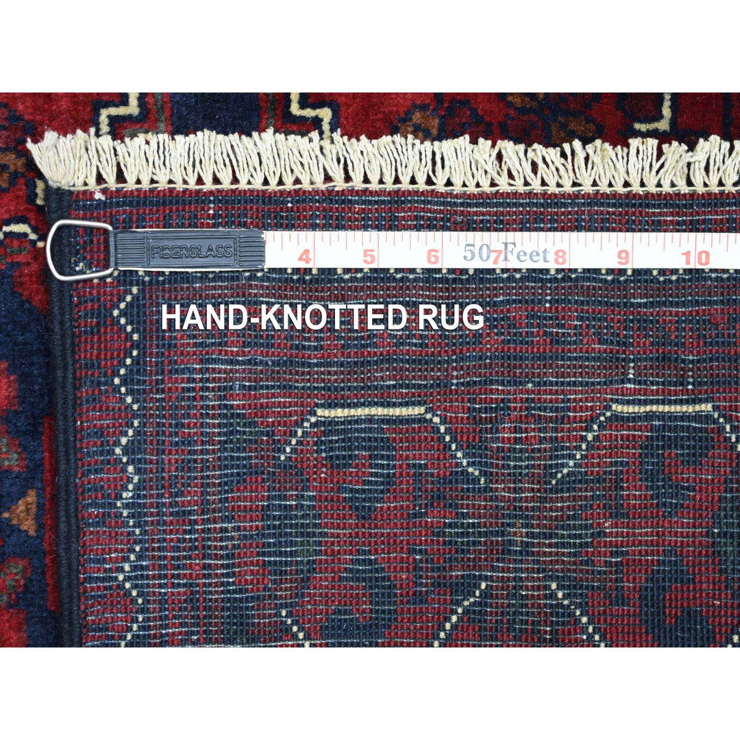 2'7" x 13'0" New Hand Knotted Red Wool Runner Oriental Rug - MOA10271823