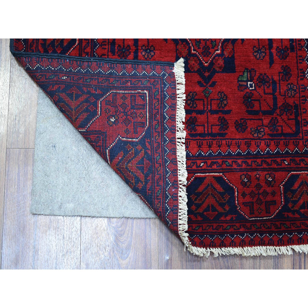 2'7" x 9'5" New Hand Knotted Red Wool Runner Oriental Rug - MOA10271824