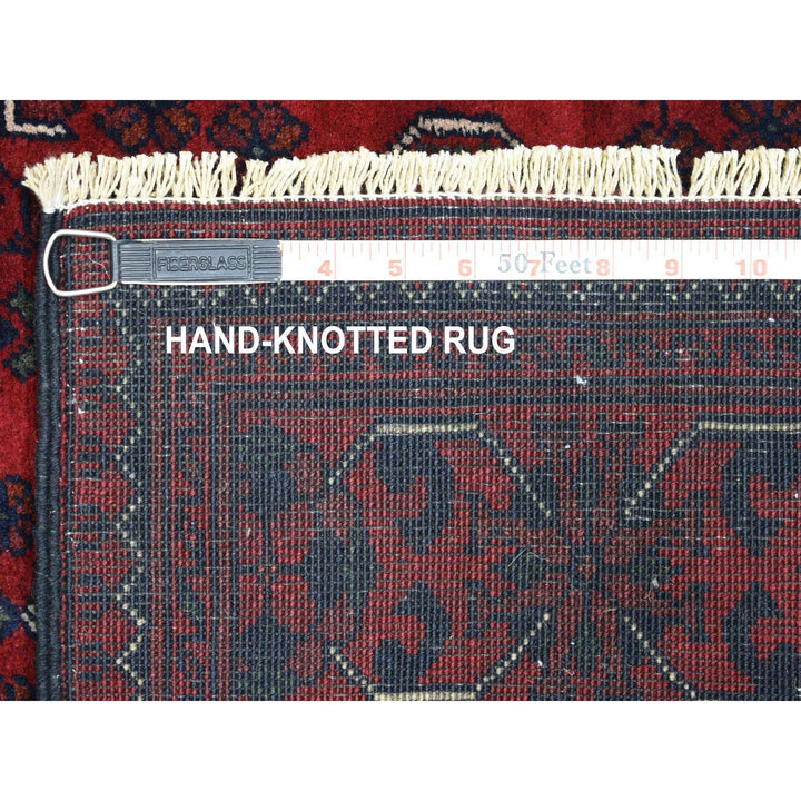 3'0" x 12'8" New Hand Knotted Red Wool Runner Oriental Rug - MOA10271825