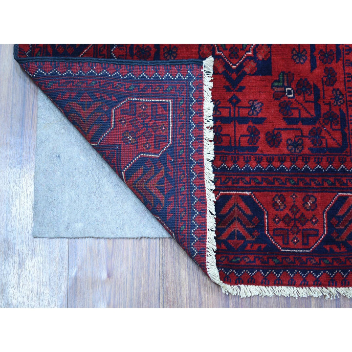 2'6" x 9'5" New Hand Knotted Red Wool Runner Oriental Rug - MOA10271826